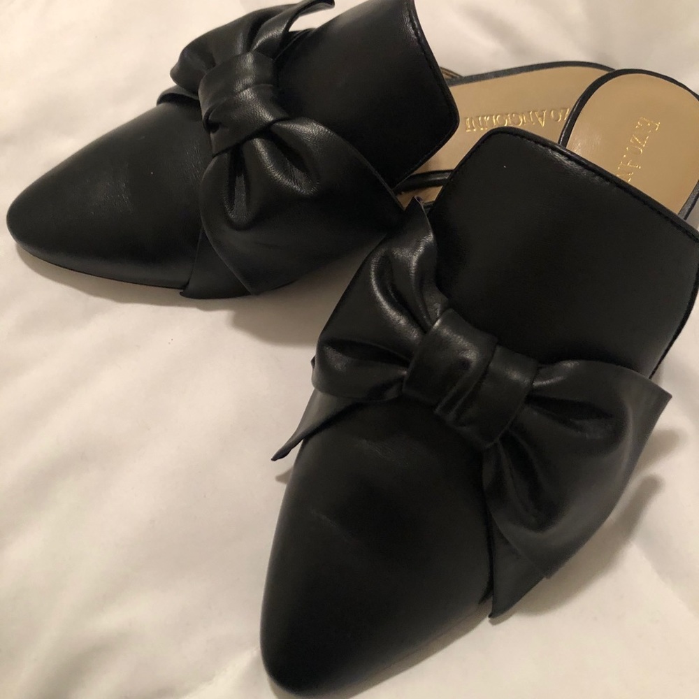 Black Dress Slides . Never Worn